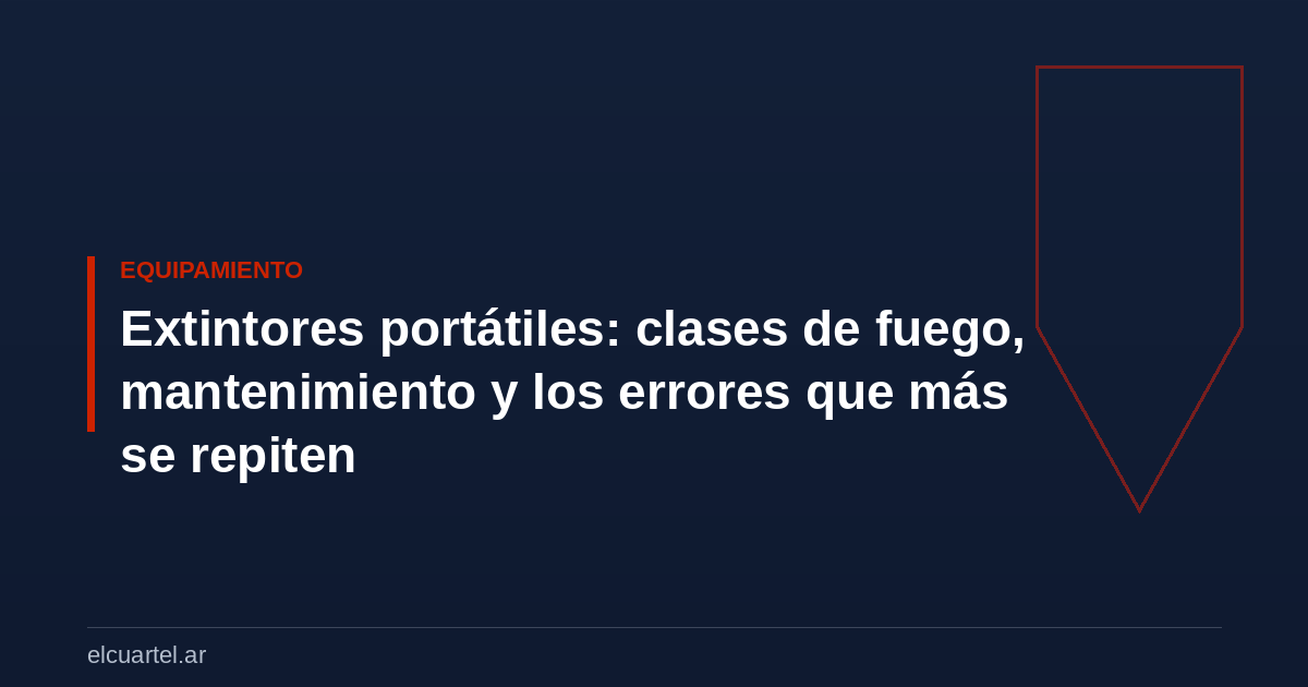 Extintores portátiles: clases de fuego, mantenimiento y los errores que más se repiten